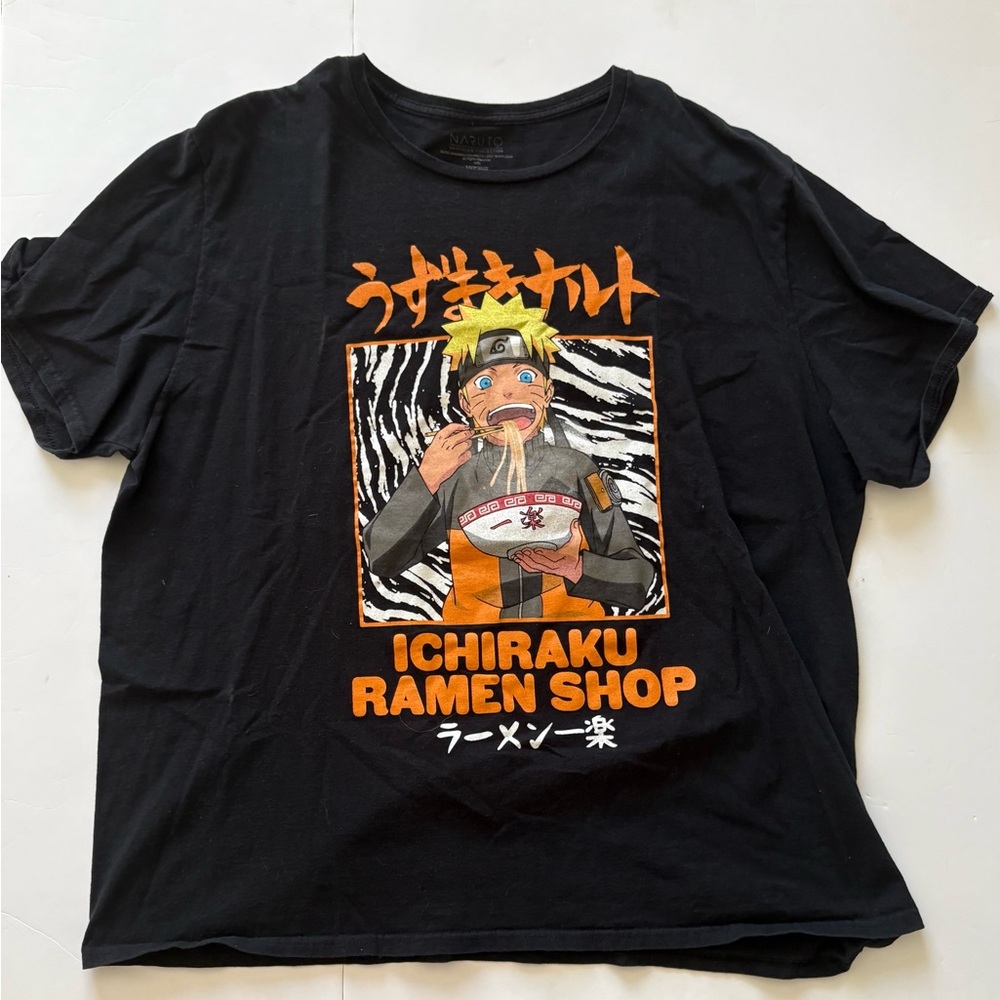 Naruto Ichiraku Ramen Shop Graphic Tee - Black/Orange 3XL
